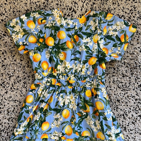 Anthropologie Somerset Maxi Dress Tiered Iris Blue Lemon Print Dress Women’s XL - Picture 10 of 14